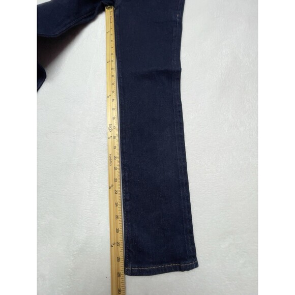 Express Selvedge Denim Men's W28 L30 Buttonfly Slim Fit Dark Blue Jeans - Picture 11 of 16